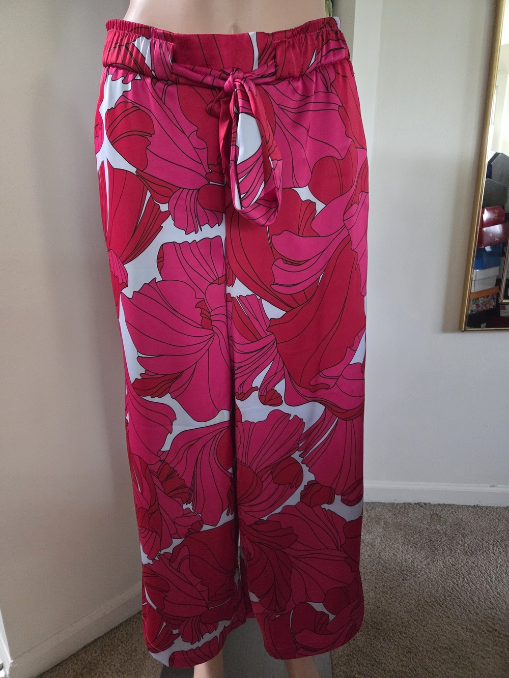 JOIE Floral Wide-Leg Pants Size S/P #0799930
